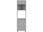IRIS ferro sivá DPS-60/207-SMB/O, vysoká skrinka na vstavanú rúru a mikrovlnku v šírke 60 cm a výške 207 cm