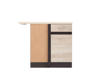 JUNONA LINE dub sonoma DNW-100/82L, dolná rohová skrinka v šírke 100 cm, ľavá