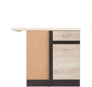 JUNONA LINE dub sonoma DNW-100/82L, dolná rohová skrinka v šírke 100 cm, ľavá