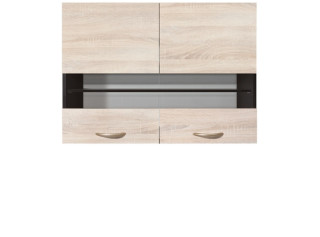 JUNONA LINE dub sonoma G2W-80/57, horná skrinka so sklom v šírke 80 cm a výške 57 cm