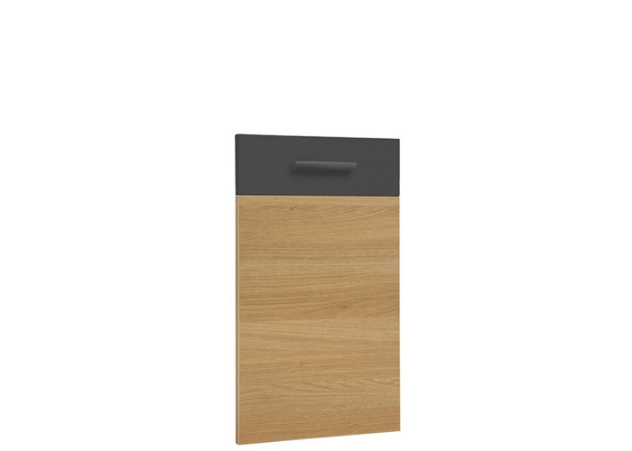 SEMI LINE dub/čierna DM45/72, dvierka na umývačku riadu v šírke 45 cm a výške 72 cm