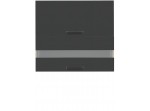 SEMI LINE dub/čierna G2O80/72, horná výklopná skrinka so sklom v šírke 80 cm