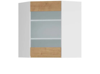 SOLE dub arlington GNWU60/72-LVPV, horná rohová skrinka v šírke 60 x 60 cm