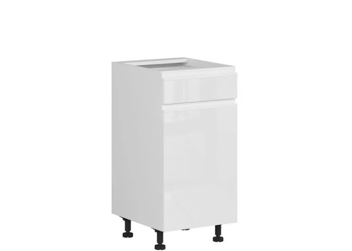 SOLE biely lesk D1S40, dolná skrinka so zásuvkou v šírke 40 cm SOLE biely lesk D1S40, dolná skrinka so zásuvkou v šírke 40 cm