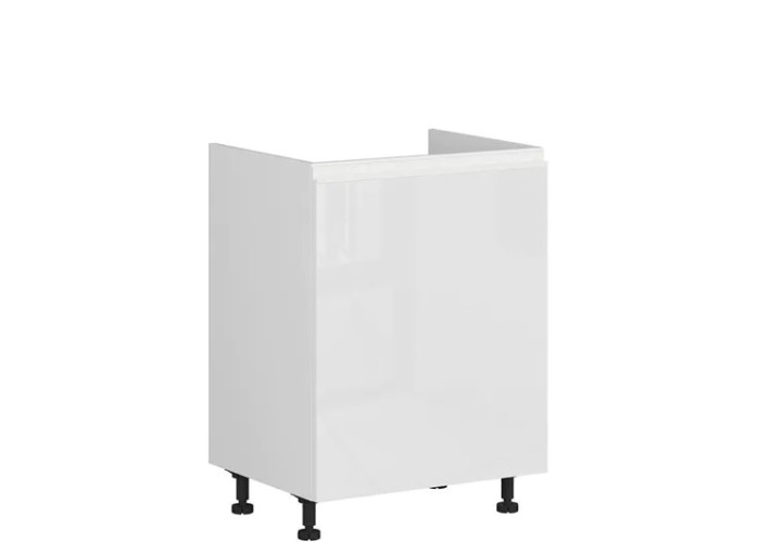 SOLE biely lesk DK60, dolná drezová skrinka v šírke 60 cm