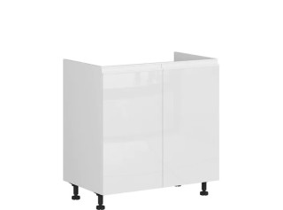 SOLE biely lesk DK80, dolná drezová skrinka v šírke 80 cm