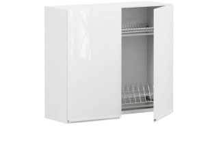 SOLE biely lesk GC80/72, horná skrinka s odkvapkávačom v šírke 80 cm