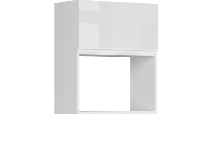 SOLE biely lesk GMO60/72, horná skrinka na vstavanú mikrovlnku v šírke 60 cm