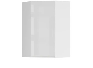 SOLE biely lesk GNWU60/95, horná rohová skrinka v šírke 60 x 60 cm a výške 95 cm