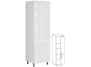 SOLE biely lesk D60/207, vysoká skrinka v šírke 60 cm a výške 207 cm