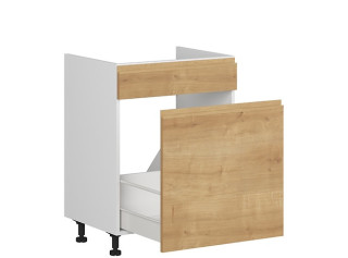 SOLE dub arlington DKS60, dolná drezová skrinka s košom na odpad v šírke 60 cm