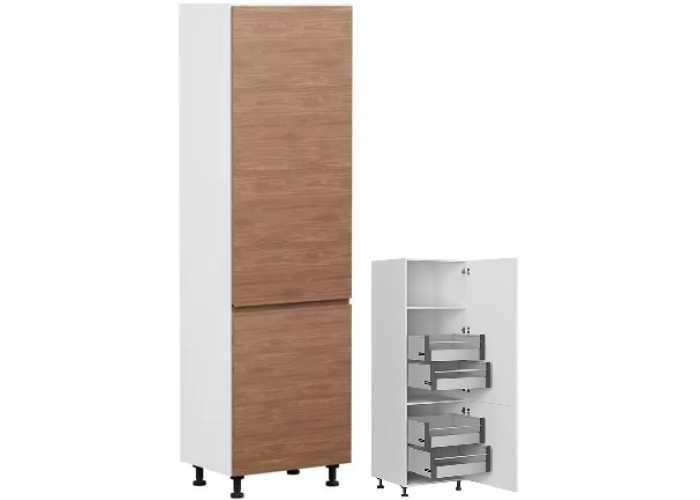 SOLE orech D4STW60/207, vysoká skrinka s CARGO zásuvkami v šírke 60 cm a výške 207 cm