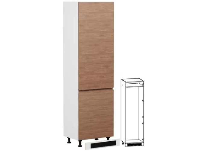 SOLE orech DL60/207, skrinka na vstavanú chladničku v šírke 60 cm a výške 207 cm