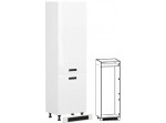TAFNE biely lesk DL60/207, skrinka na vstavanú chladničku v šírke 60 cm a výške 207 cm