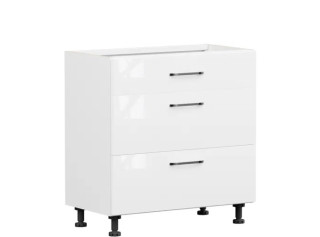 TOP LINE biela D3S80, dolná zásuvková skrinka v šírke 80 cm