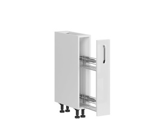 TOP LINE biela DC15, dolná skrinka s CARGO košom v šírke 15 cm