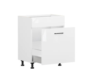 TOP LINE biela DKS60, dolná drezová skrinka s košom na odpad v šírke 60 cm