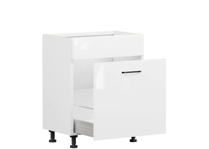 TOP LINE biela DKS60, dolná drezová skrinka s košom na odpad v šírke 60 cm