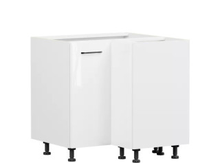 TOP LINE biela DNW90, dolná rohová skrinka v šírke 90 x 90 cm