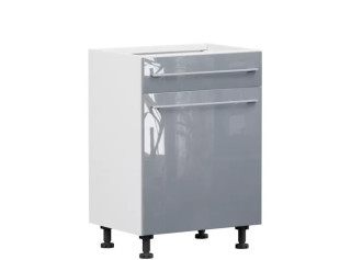 TOP LINE sivý lesk D1S60, dolná skrinka so zásuvkou v šírke 60 cm