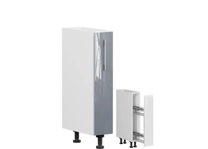 TOP LINE sivý lesk DC15, dolná skrinka s CARGO košom v šírke 15 cm TOP LINE sivý lesk DC15, dolná skrinka s CARGO košom v šírke 15 cm