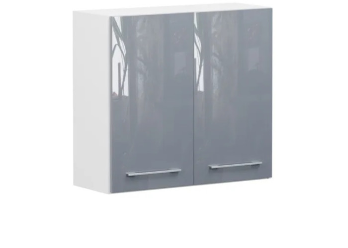 TOP LINE sivý lesk G80/72, horná skrinka v šírke 80 cm