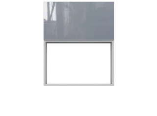 TOP LINE sivý lesk GMO60/72, horná skrinka na vstavanú mikrovlnku v šírke 60 cm