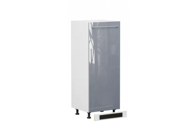 TOP LINE sivý lesk DL60/143,  skrinka na vstavanú chladničku v šírke 60 cm a výške 143 cm