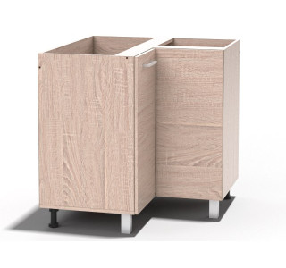 REA ALFA UP KDR90/72, dolná rohová skrinka v rozmere 90x90 cm