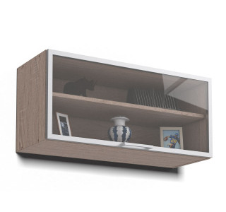 REA ALFA UP KHV80/36-AL, horná výklopná skrinka so sklom v AL ráme v šírke 80 cm a výške 36 cm