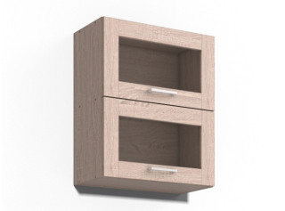 REA ALFA UP KHV60/72-2S, horná výklopná skrinka so sklom v šírke 60 cm a výške 72 cm