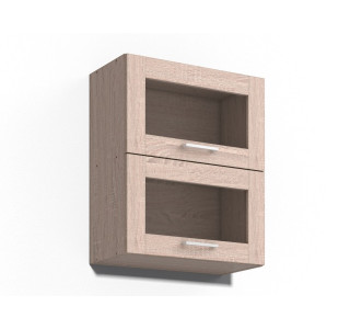 REA ALFA UP KHV60/72-2S, horná výklopná skrinka so sklom v šírke 60 cm a výške 72 cm