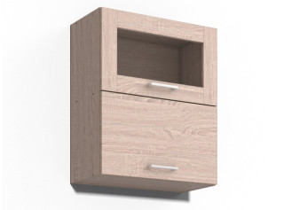 REA ALFA UP KHV60/72-S, horná výklopná skrinka so sklom v šírke 60 cm a výške 72 cm