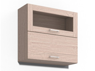 REA ALFA UP KHV80/72-S, horná výklopná skrinka so sklom v šírke 80 cm a výške 72 cm