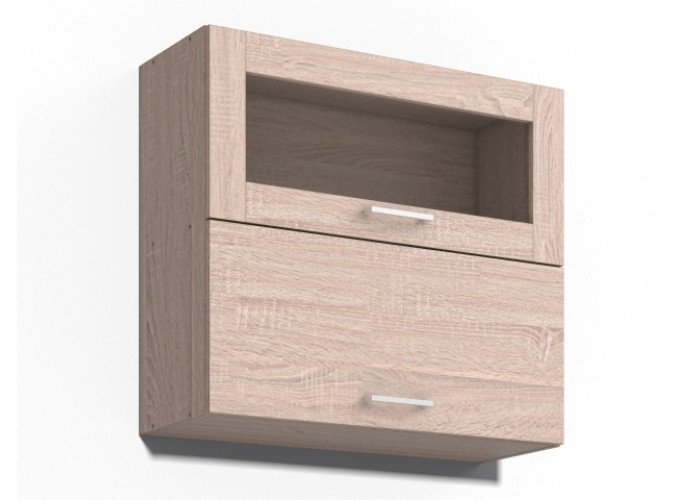 REA ALFA UP KHV80/57-S, horná výklopná skrinka so sklom v šírke 80 cm a výške 57 cm REA ALFA UP KHV80/57-S, horná výklopná skrinka so sklom v šírke 80 cm a výške 57 cm