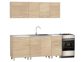 REA ALFA ZZ2 dub sonoma, kuchynská linka 180 cm 