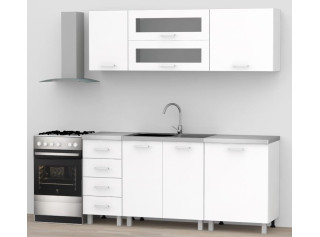 REA ALFA ZZ3 biela matná, kuchynská linka 180 cm 