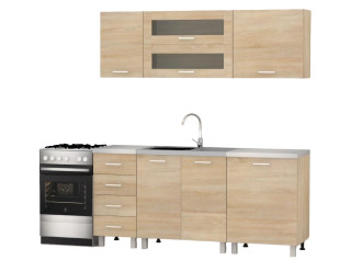 REA ALFA ZZ3 dub sonoma, kuchynská linka 180 cm 