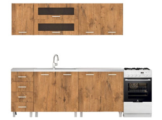 REA ALFA ZZ1 dub lancelot, kuchynská linka 200 cm 