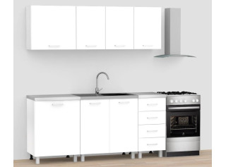 REA ALFA ZZ2 biela matná, kuchynská linka 180 cm 