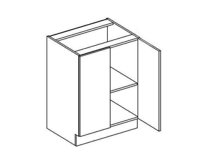 CAPPUCINO NEW MDF D60, dolná skrinka v šírke 60 cm