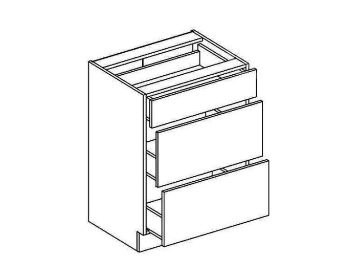 EKRAN MDF D60S3, dolná skrinka v šírke 60 cm EKRAN MDF D60S3, dolná skrinka v šírke 60 cm