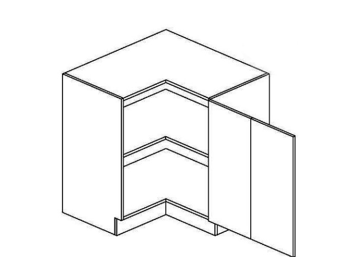 CAPPUCINO NEW MDF DRP80, dolná rohová skrinka v šírke 80x80 cm