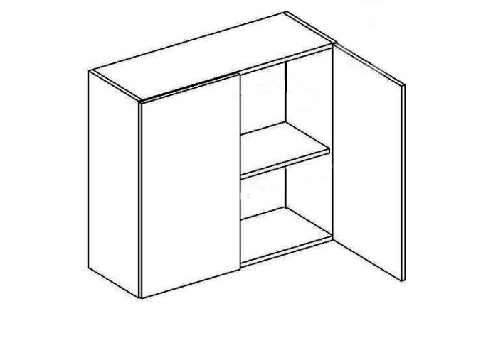 EKRAN vanilka W80, horná skrinka v šírke 80 cm EKRAN vanilka W80, horná skrinka v šírke 80 cm
