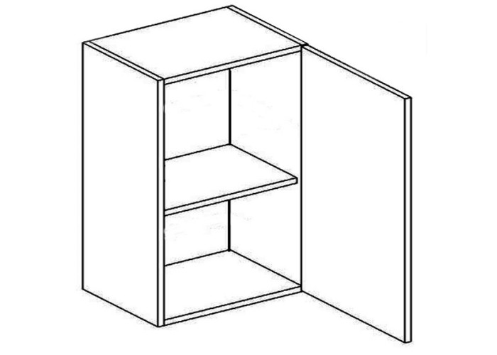 COSTA RICA MDF zebra grafit W60D1, horná 1-dverová skrinka v šírke 60 cm