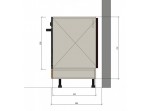 BIANCA tmavosivá DP60, kuchynská skrinka na vstavanú rúru v šírke 60 cm