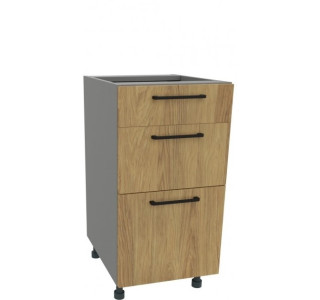 ADELE DSS40.3, kuchynská šuflíková skrinka v šírke 40 cm