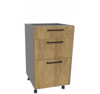 ADELE DSS45.3, kuchynská šuflíková skrinka v šírke 45 cm