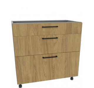 ADELE DSS80.3, kuchynská šuflíková skrinka v šírke 80 cm