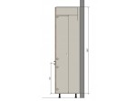 CARMEN biela SL60/71, vysoká skrinka na vstavanú chladničku v šírke 60 cm a výške 209 cm